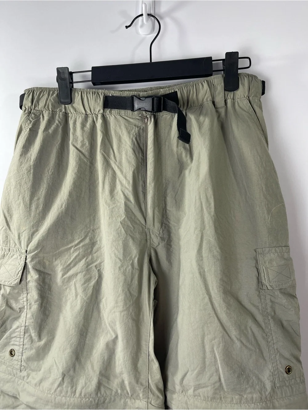 REI Men’s Sage Green Convertible Hiking Camping Cargo Pant Size Medium